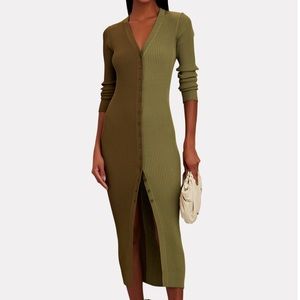 NWT STAUD Shoko Colorblock Sweater Dress - Size S